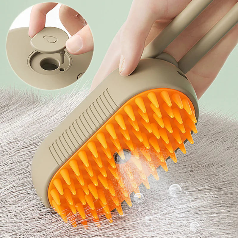 Steam Cleaning/Massaging Brush- No more bad hair days!