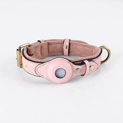 Airtag Dog Collar- 100% Premium Leather