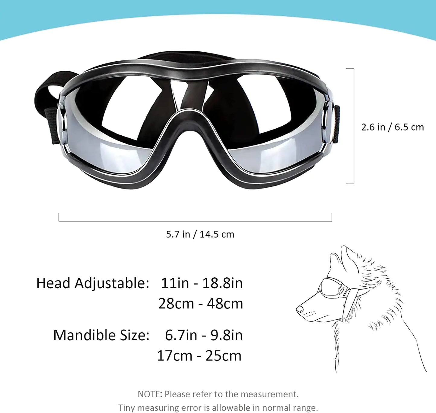 Adjustable Dog Goggles - for Pawsome adventures